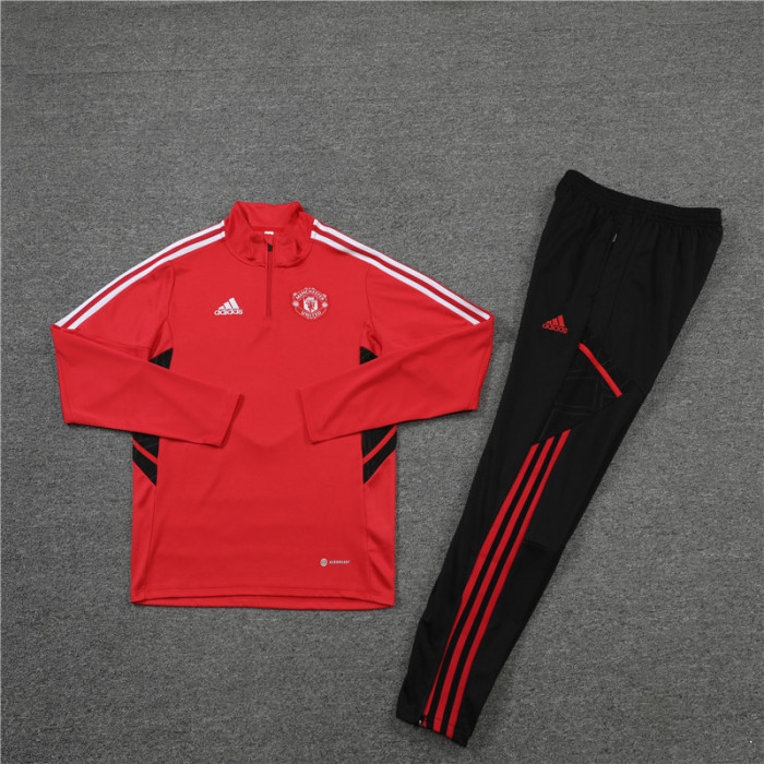 Manchester United 2022/2023 1/4 zipper tracksuit red