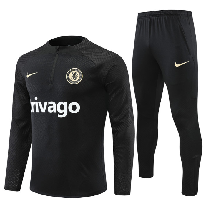 Chelsea 2022/2023 1/4 zipper tracksuit black
