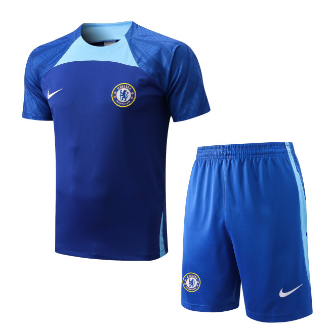 Chelsea 2022/2023 short sleeve tracksuit blue