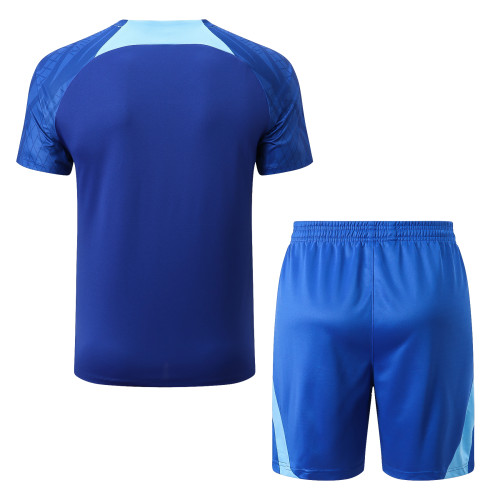 Chelsea 2022/2023 short sleeve tracksuit blue