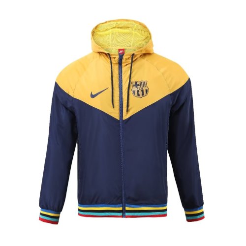 2023-2024 Barca blue and yellow trench coat