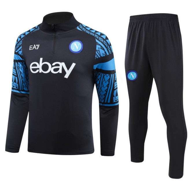 23-24 Half La Napoli Black Training Suit