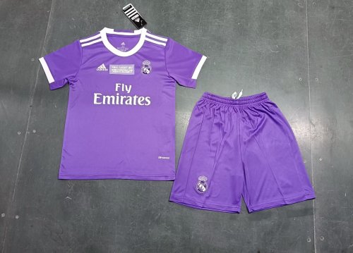 16-17 Real Madrid Away Champions League edition children's wear
