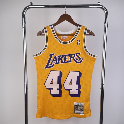 Mn hot pressed retro jersey: SW Lakers season 7172 No. 44 Wester