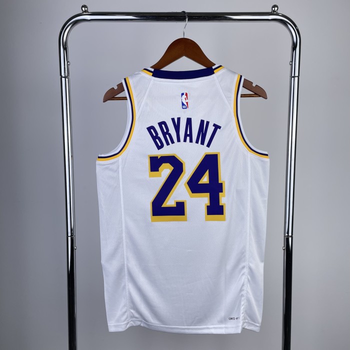 23 season, Lakers, turtleneck, White No. 24 Kobe Bryant