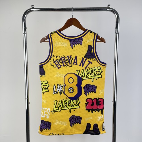 MN Hot pressed vintage jersey: SW Lakers season 96/97, Doodle No. 8 Kobe Bryant