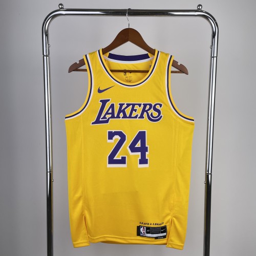 23 season, Lakers, turtleneck, Yellow No. 24 Kobe Bryant