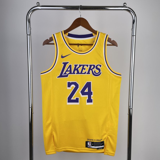 23 season, Lakers, turtleneck, Yellow No. 24 Kobe Bryant