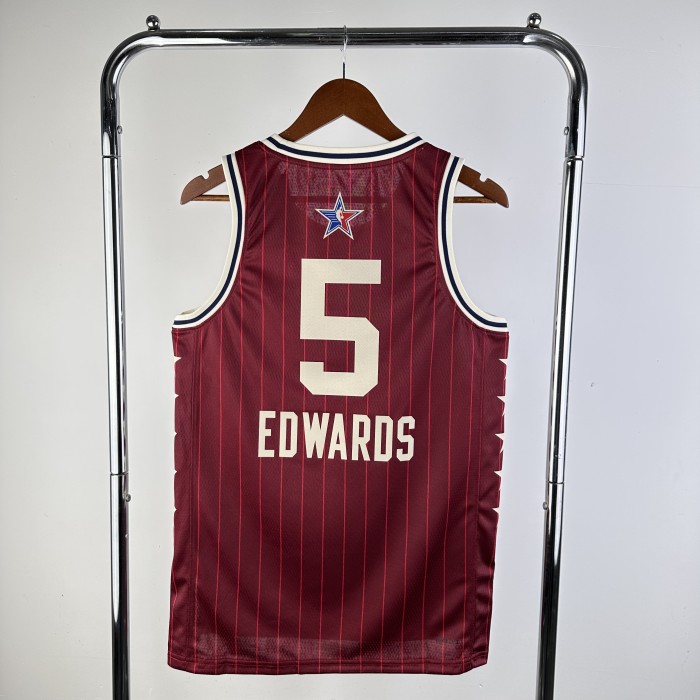24 seasons, all-star, red number five Edwards