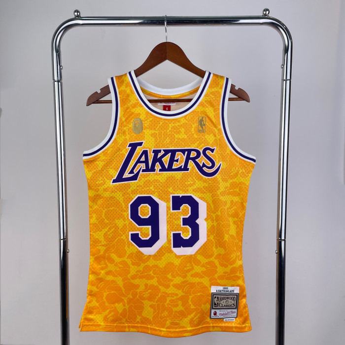 BAPE × m & N Lakers, yellow 93