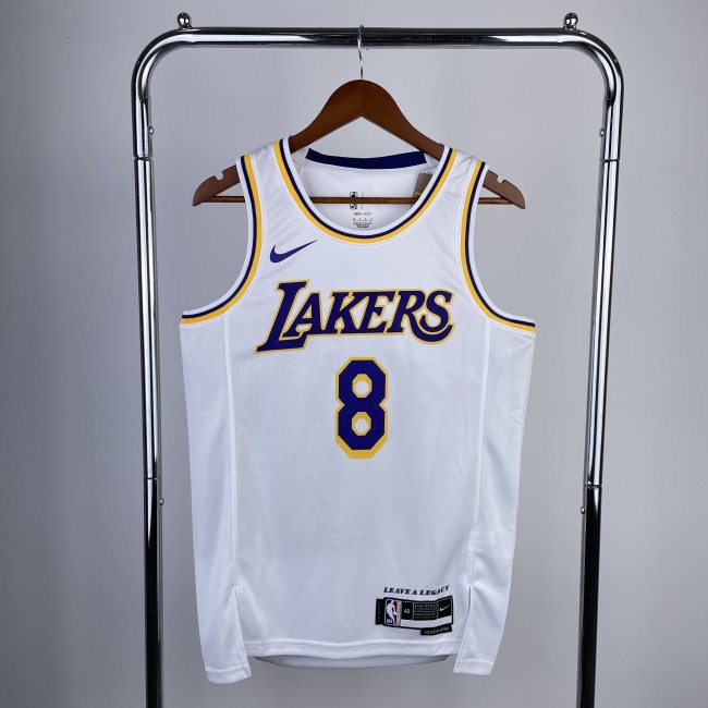 23 season, Lakers, turtleneck, White No. 8 Kobe Bryant