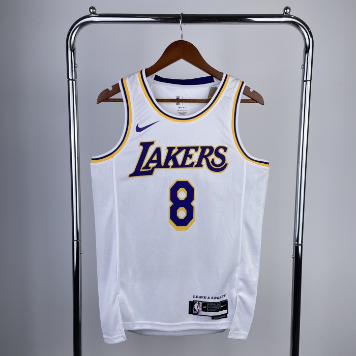 23 season, Lakers, turtleneck, White No. 8 Kobe Bryant