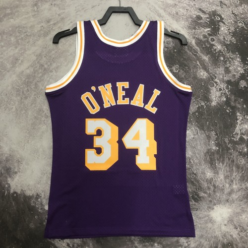 MN Hot Press Retro Jersey: SW Lakers season 9697, Purple Collar No. 34 Onil