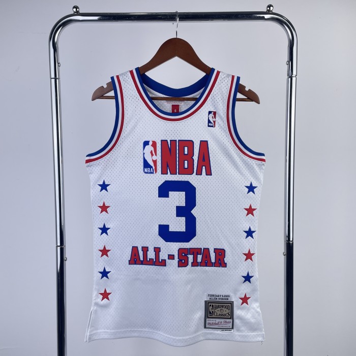 03 all-star, white number three, Allen Iverson