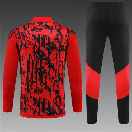 23/24 Manchester United kids Camouflage red training suit