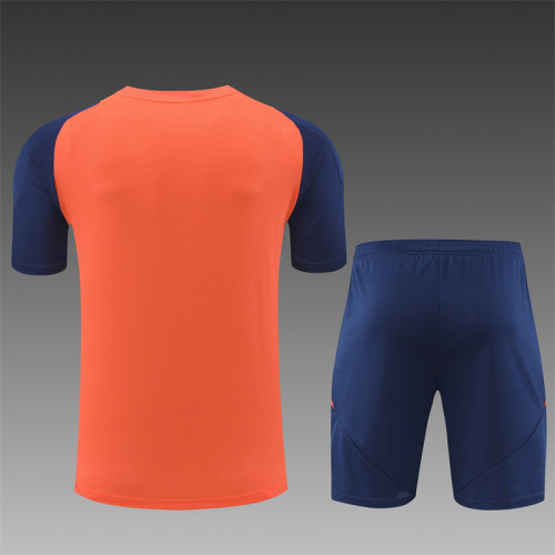 24/25 Manchester United Short sleeve orange training suit