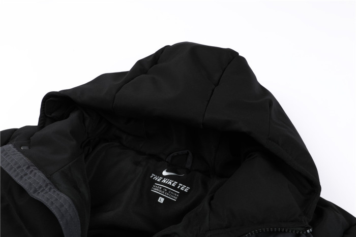 Nike black grey long cotton coat jacket