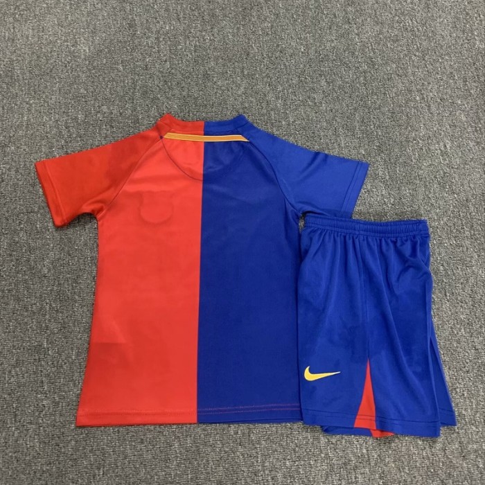 Retro 08/09 Barcelona home kids kit