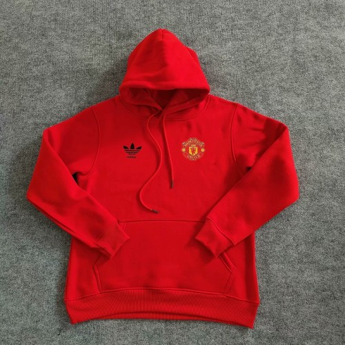 Retro Manchester United plush hoodie