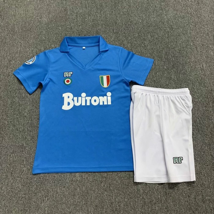 Retro 87/88 Napoli home kids kit