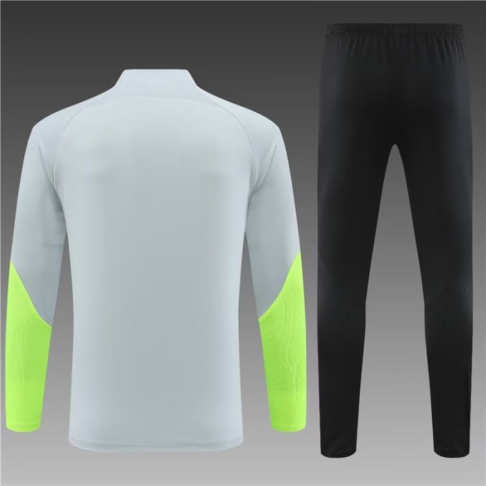 23/24 PSG Jordan Light grey fluorescent green training suit
