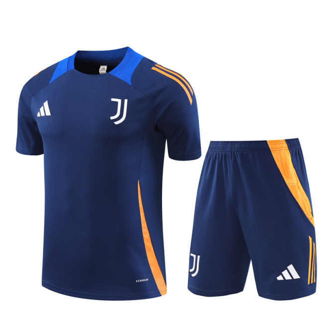 24/25 Juventus kids Short sleeve Royal Blue training suit
