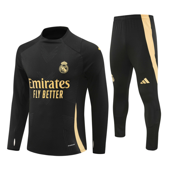 24/25 Real Madrid Kids training suit Black Gold