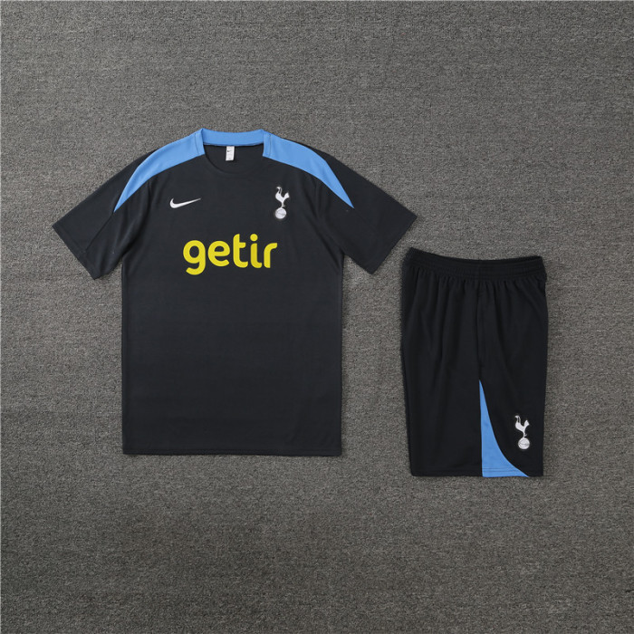 24/25 Tottenham Hotspur kids Short sleeve black training suit