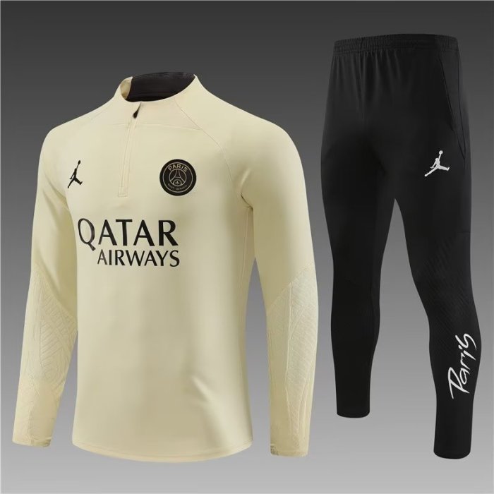 23/24 PSG Jordan kids beige training suit