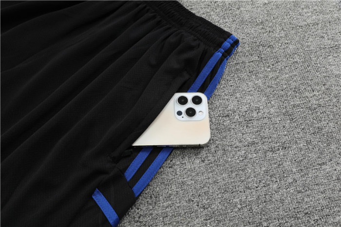 23/24 Manchester United kids Short sleeve black training suit