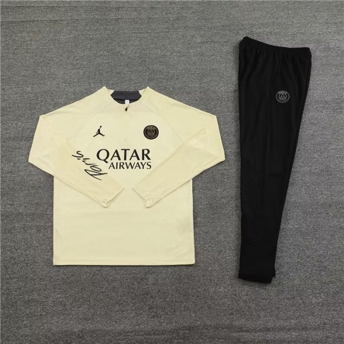23/24 PSG Jordan kids beige training suit