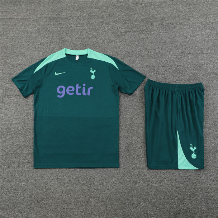 24/25 Tottenham Hotspur kids Short sleeve green training suit