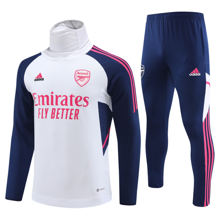 23/24 Arsenal kids white High-Neck training suit
