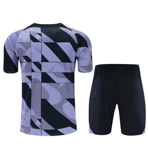 23/24 Liverpool kids Short sleeve purple black training suit