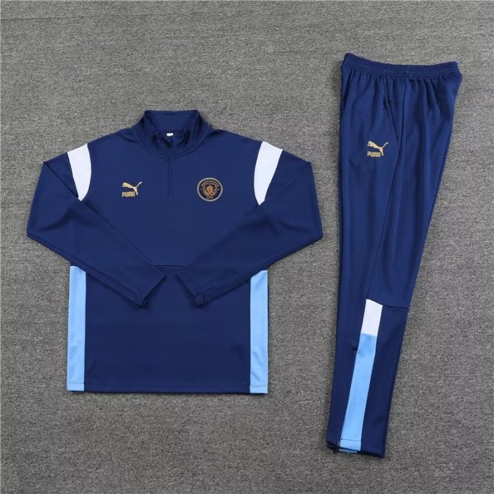 23/24 Manchester city kids Royal blue training suit