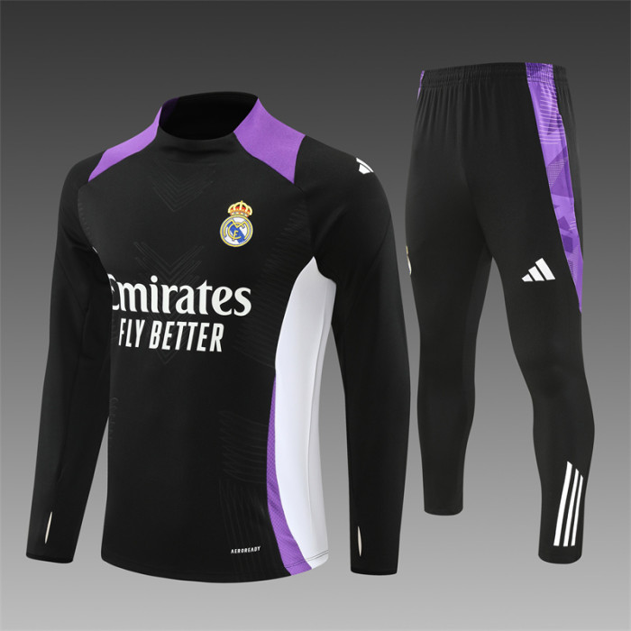 24/25 Real Madrid Adult training suit black Purple