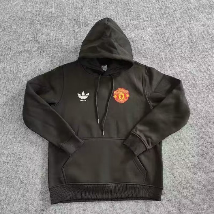 Retro Manchester United plush hoodie