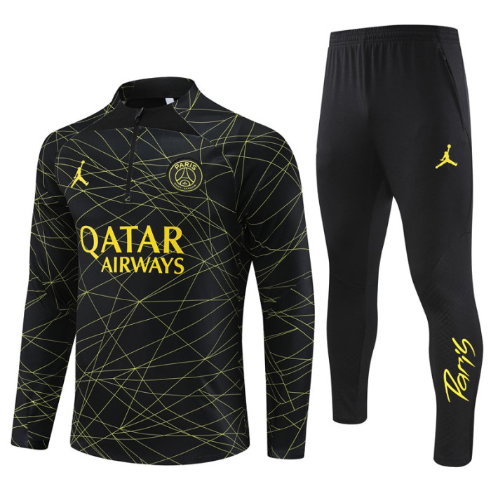 23/24 PSG black yellow training suit