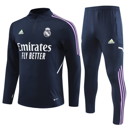 23/24 Real Madrid kids Royal blue training suit
