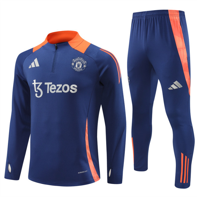 24/25 Manchester United kids royal blue training suit