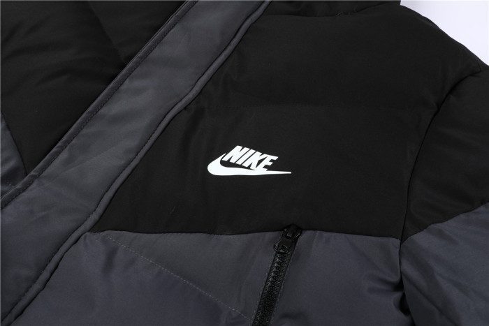 Nike black grey long cotton coat jacket