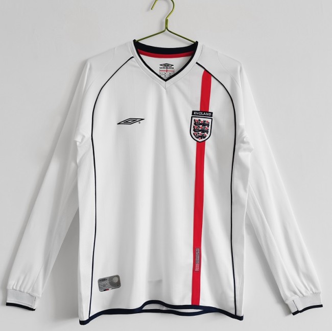 Retro 2002 England home Long sleeve