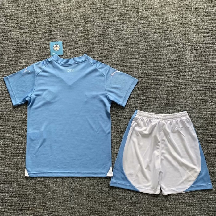 23/24 Manchester City home kids kit with sock Correct version