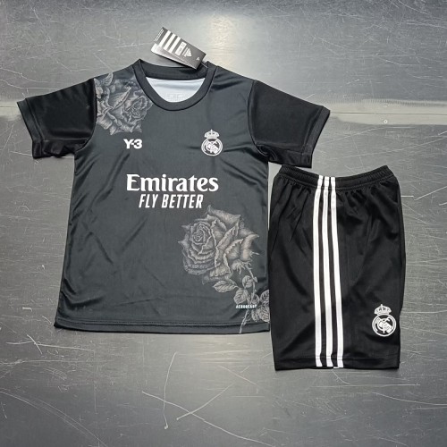 24/25 Real Madrid Y3 Black Rose kids kit