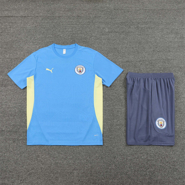 24/25 Manchester City Short sleeve training suit Light Blue
