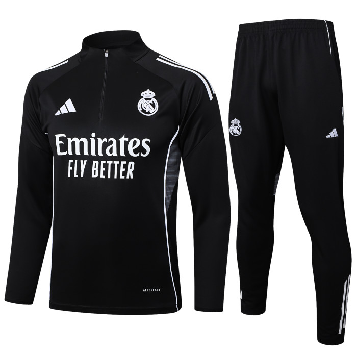 25/26 Real Madrid Kids training suit black