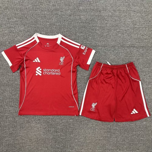 25/26 liverpool home kids kit