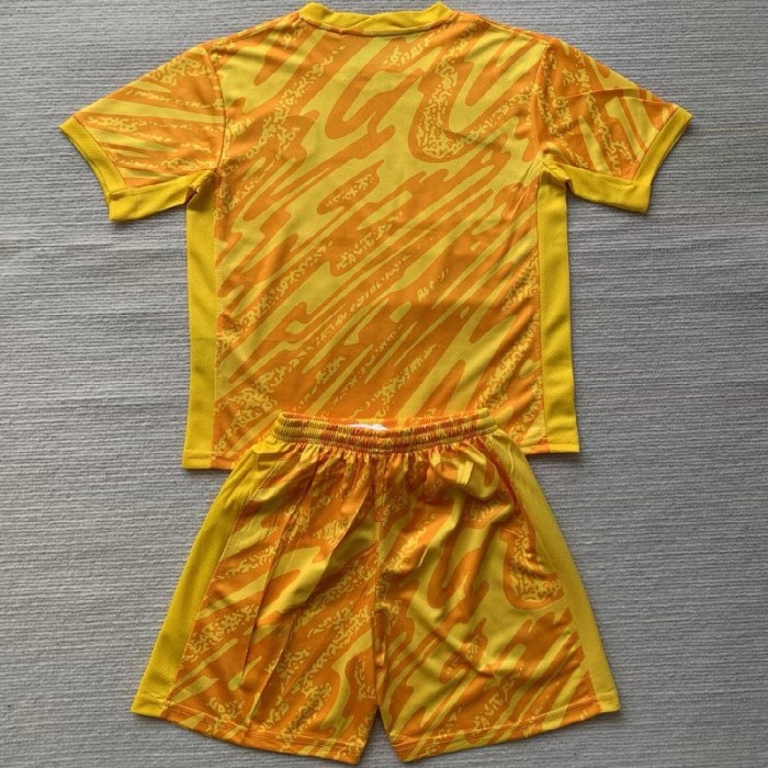 24/25 Netherlands yellow goalkeeper kids kit