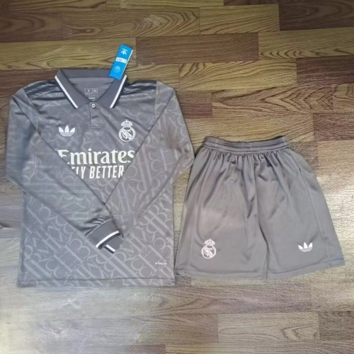24/25 Real Madrid Long sleeved third Adult Set