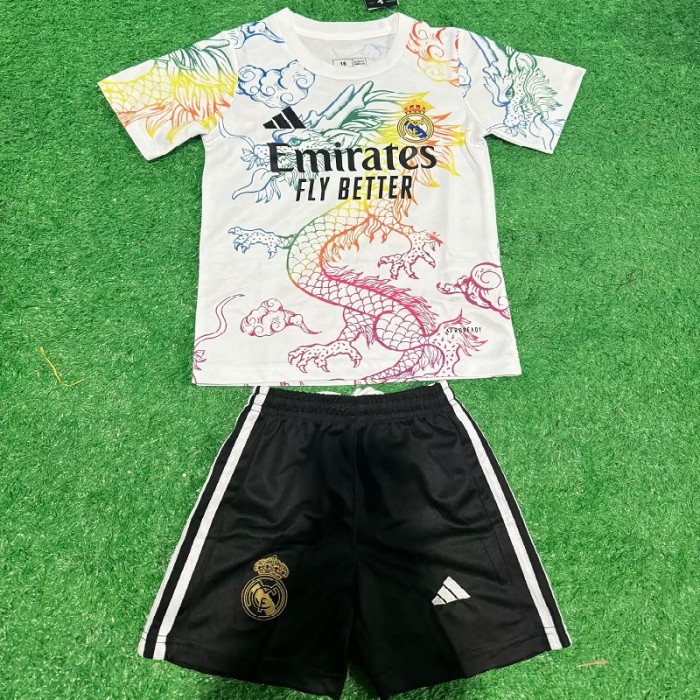 24/25 Real Madrid Colorful Dragon kids kit